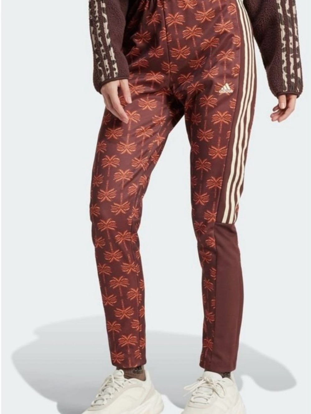 adidas x FARM Rio Tiro Track Pants in a Hazy Copper, Fox Red, and Mystery Brown
